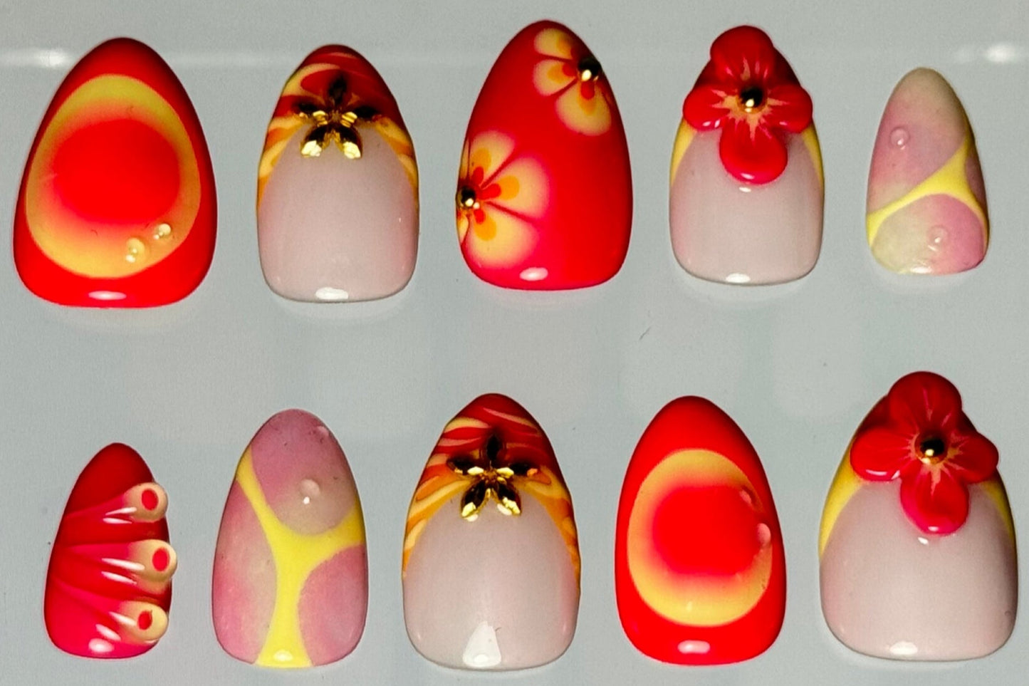 The Golden Blossom Nails